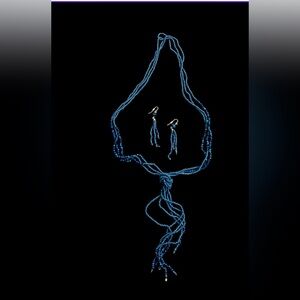 Cobalt Blue Beautiful Beaded Necklace and Earring Set